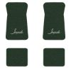1971-1973 Chevrolet Impala floor mats with the Impala logo in Loop 08 Dark Green carpet, illustration