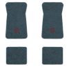 1971-1973 Chevrolet Impala floor mats with the SS in Outline Circle logo in Essex 1017A Lapis Blue carpet, illustration
