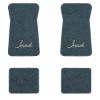 1971-1973 Chevrolet Impala floor mats with the Impala logo in Essex 1017A Lapis Blue carpet, illustration
