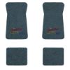 1971-1973 Chevrolet Impala floor mats with the Yesterdays Chevrolet logo in Essex 1017A Lapis Blue carpet, illustration