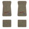 1971-1973 Chevrolet Impala floor mats with the Yesterdays Chevrolet logo in Essex 1076A Prairie Tan carpet, illustration