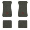 1971-1973 Chevrolet Impala floor mats with the SS in Outline Circle logo in Essex 1038A Lt Charcoal carpet, illustration