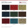 ACC Loop carpet color chart for this listing - Proudly Made in the USA