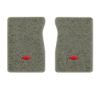 1984-1986 Chevrolet K20 front floor mats with the Chevy Bowtie logo in Essex 1053A Silver carpet, illustration