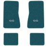 1969-1973 Chevrolet Nova floor mats with the SS logo in Loop 17 Bright Blue carpet, illustration