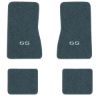 1969-1973 Chevrolet Nova floor mats with the SS logo in Essex 1017A Lapis Blue carpet, illustration