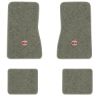 1969-1973 Chevrolet Nova floor mats with the SS in Filled Circle logo in Essex 1053A Silver carpet, illustration