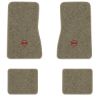 1969-1973 Chevrolet Nova floor mats with the SS in Outline Circle logo in Essex 1035A Beige carpet, illustration