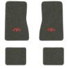 1969-1973 Chevrolet Nova floor mats with the SYC logo in Essex 1038A Lt Charcoal carpet, illustration