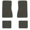 1969-1973 Chevrolet Nova floor mats with the SS in Outline Circle logo in Essex 1038A Lt Charcoal carpet, illustration