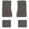 1969-1973 Chevrolet Nova floor mats with the Large SS 396 logo in Essex 1066A Gray carpet, illustration