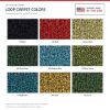 ACC Loop carpet color chart for this listing - Proudly Made in the USA