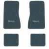 1969-1973 Chevrolet Nova floor mats with the Nova logo in Essex 1017A Lapis Blue carpet, illustration