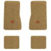 1974-1979 Chevrolet Nova floor mats with the SS in Outline Circle logo in Cutpile 854 Caramel carpet, illustration