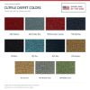 ACC Cutpile carpet color chart for this listing - Proudly Made in the USA