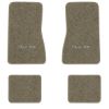1974-1979 Chevrolet Nova floor mats with the Nova SS logo in Essex 1076A Prairie Tan carpet, illustration