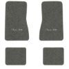 1974-1979 Chevrolet Nova floor mats with the Nova SS logo in Essex 1066A Gray carpet, illustration