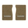 1987 Chevrolet R10 front floor mats with the Silverado logo in Essex 1004A Cream carpet, illustration