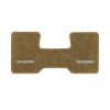 1987 Chevrolet R10 2WD Automatic/3-Speed Low Tunnel one-piece front floor mat with the Silverado logo in Essex 1054A Caramel carpet, illustration