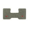 1987 Chevrolet R10 2WD Automatic/3-Speed Low Tunnel one-piece front floor mat with the Chevy Bowtie logo in Essex 1053A Silver carpet, illustration