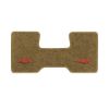1987 Chevrolet R10 2WD Automatic/3-Speed Low Tunnel one-piece front floor mat with the Chevy Truck with Bolts logo in Essex 1054A Caramel carpet, illustration