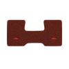 1987 Chevrolet R10 2WD Automatic/3-Speed Low Tunnel one-piece front floor mat with the Chevy Bowtie logo in Cutpile 7298 Maple / Canyon carpet, illustration