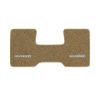 1987 Chevrolet R10 2WD Automatic/3-Speed Low Tunnel one-piece front floor mat with the Silverado logo in Cutpile 7295 Medium Doeskin carpet, illustration
