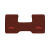 1987 Chevrolet R10 2WD Automatic/3-Speed Low Tunnel one-piece front floor mat with the Chevy Truck with Bolts logo in Cutpile 7298 Maple / Canyon carpet, illustration