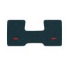 1987 Chevrolet R10 2WD Automatic/3-Speed Low Tunnel one-piece front floor mat with the Chevy Bowtie logo in Cutpile 819 Dark Blue carpet, illustration
