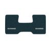 1987 Chevrolet R10 2WD Automatic/3-Speed Low Tunnel one-piece front floor mat with the Silverado logo in Cutpile 819 Dark Blue carpet, illustration