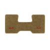 1987 Chevrolet R10 2WD Automatic/3-Speed Low Tunnel one-piece front floor mat with the 4x4 logo in Essex 1054A Caramel carpet, illustration