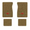 1987 Chevrolet R10 Suburban floor mats with the Chevy Bowtie logo in Essex 1054A Caramel carpet, illustration