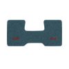 1987 Chevrolet R10 2WD Automatic/3-Speed Low Tunnel one-piece front floor mat with the 4x4 logo in Cutpile 7766 Blue carpet, illustration