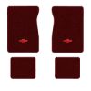 1987 Chevrolet R10 Suburban floor mats with the Chevy Bowtie logo in Essex 1045A Maroon carpet, illustration