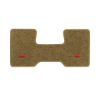 1987 Chevrolet R20 2WD Automatic/3-Speed Low Tunnel one-piece front floor mat with the Chevy Bowtie logo in Essex 1054A Caramel carpet, illustration