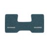 1987 Chevrolet R20 2WD Automatic/3-Speed Low Tunnel one-piece front floor mat with the Silverado logo in Cutpile 7766 Blue carpet, illustration