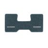 1987 Chevrolet R20 2WD Automatic/3-Speed Low Tunnel one-piece front floor mat with the Silverado logo in Essex 1017A Lapis Blue carpet, illustration