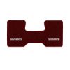 1987 Chevrolet R20 2WD Automatic/3-Speed Low Tunnel one-piece front floor mat with the Silverado logo in Essex 1045A Maroon carpet, illustration