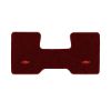 1987 Chevrolet R20 2WD Automatic/3-Speed Low Tunnel one-piece front floor mat with the Chevy Bowtie logo in Essex 1045A Maroon carpet, illustration