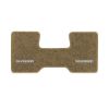 1987 Chevrolet R20 2WD Automatic/3-Speed Low Tunnel one-piece front floor mat with the Silverado logo in Essex 1004A Cream carpet, illustration