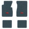 1955-1956 Chevrolet Two-Ten Series floor mats with the Chevy Bowtie logo in Essex 1017A Lapis Blue carpet, illustration