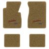 1955-1956 Chevrolet Two-Ten Series floor mats with the Yesterdays Chevrolet logo in Essex 1054A Caramel carpet, illustration