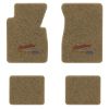 1955-1956 Chevrolet Two-Ten Series floor mats with the Yesterdays Chevrolet logo in Essex 1004A Cream carpet, illustration