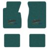 1955-1956 Chevrolet Two-Ten Series floor mats with the Yesterdays Chevrolet logo in Loop 05 Aqua carpet, illustration