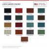 ACC Loop carpet color chart for this listing - Proudly Made in the USA