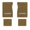 1987 Chevrolet V20 Crew Cab floor mats with the Silverado logo in Essex 1054A Caramel carpet, illustration