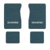1987 Chevrolet V20 Crew Cab floor mats with the Silverado logo in Cutpile 7766 Blue carpet, illustration