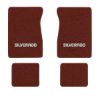1987 Chevrolet V20 Crew Cab floor mats with the Silverado logo in Cutpile 7298 Maple / Canyon carpet, illustration