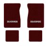 1987 Chevrolet V20 Crew Cab floor mats with the Silverado logo in Essex 1045A Maroon carpet, illustration