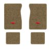 1987 Chevrolet V20 Crew Cab floor mats with the Chevy Bowtie logo in Essex 1004A Cream carpet, illustration